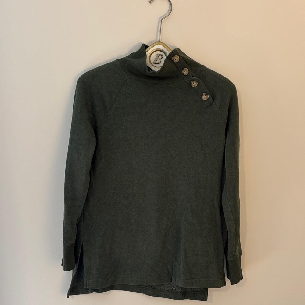 J. Crew Green Fleece Sweater